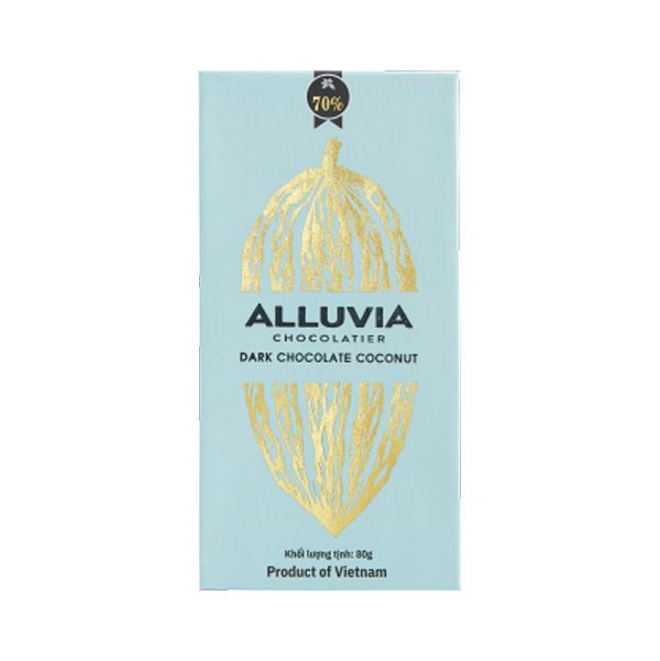 Dark Chocolate With Coconut 70% Alluvia 80G- Dark Chocolate With Coconut 70% Alluvia 80G