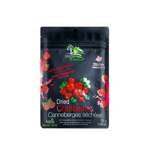 Dried Cranberries Raspberry Flavor Snow Farms 75G- 