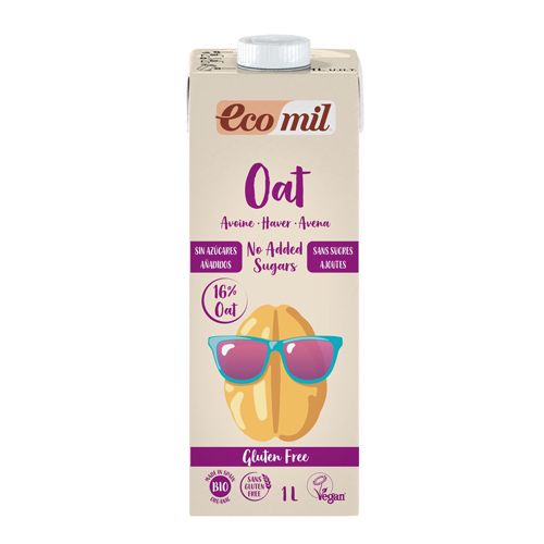 Oat Milk No Added Sugars Gluten Free Bio Ecomil 1L- 