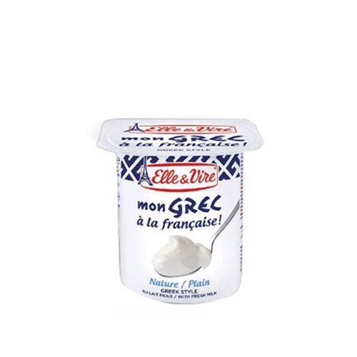 Yogurt Greek Style Natural Elle & Vire 125G- Greek Style Natural Yogurt Elle & Vire 125G