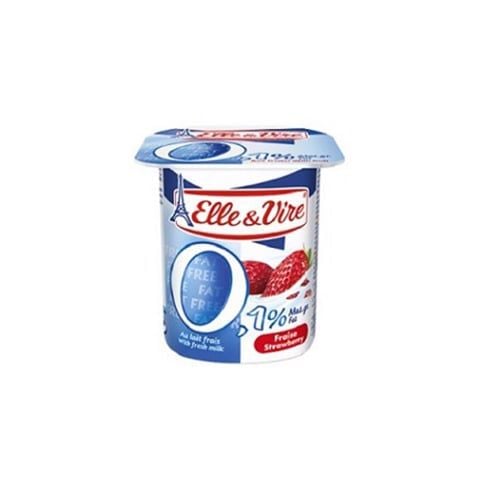 Yogurt Strawberry 0% Elle & Vire 125G- Yogurt Strawberry 0% Elle & Vire 125G