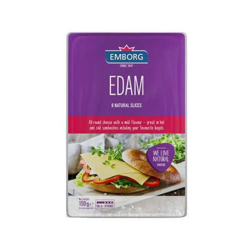 Phô Mai Edam Cắt Lát Emborg 150G- Phô Mai Edam Cắt Lát Emborg 150G