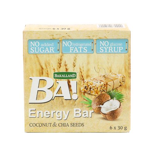 Energy Bar Coconut & Chia Seed Bakalland 180G- 