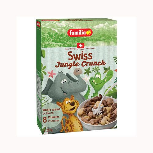 Ngũ Cốc Giòn Chocolate, Vani, Mật Ong Hình Thú Cho Bé Familia 250G