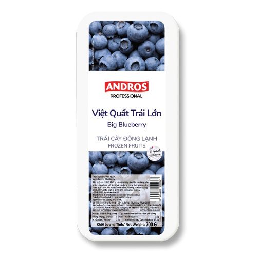 Việt Quất Trái Lớn Đông Lạnh Andros 700G- 