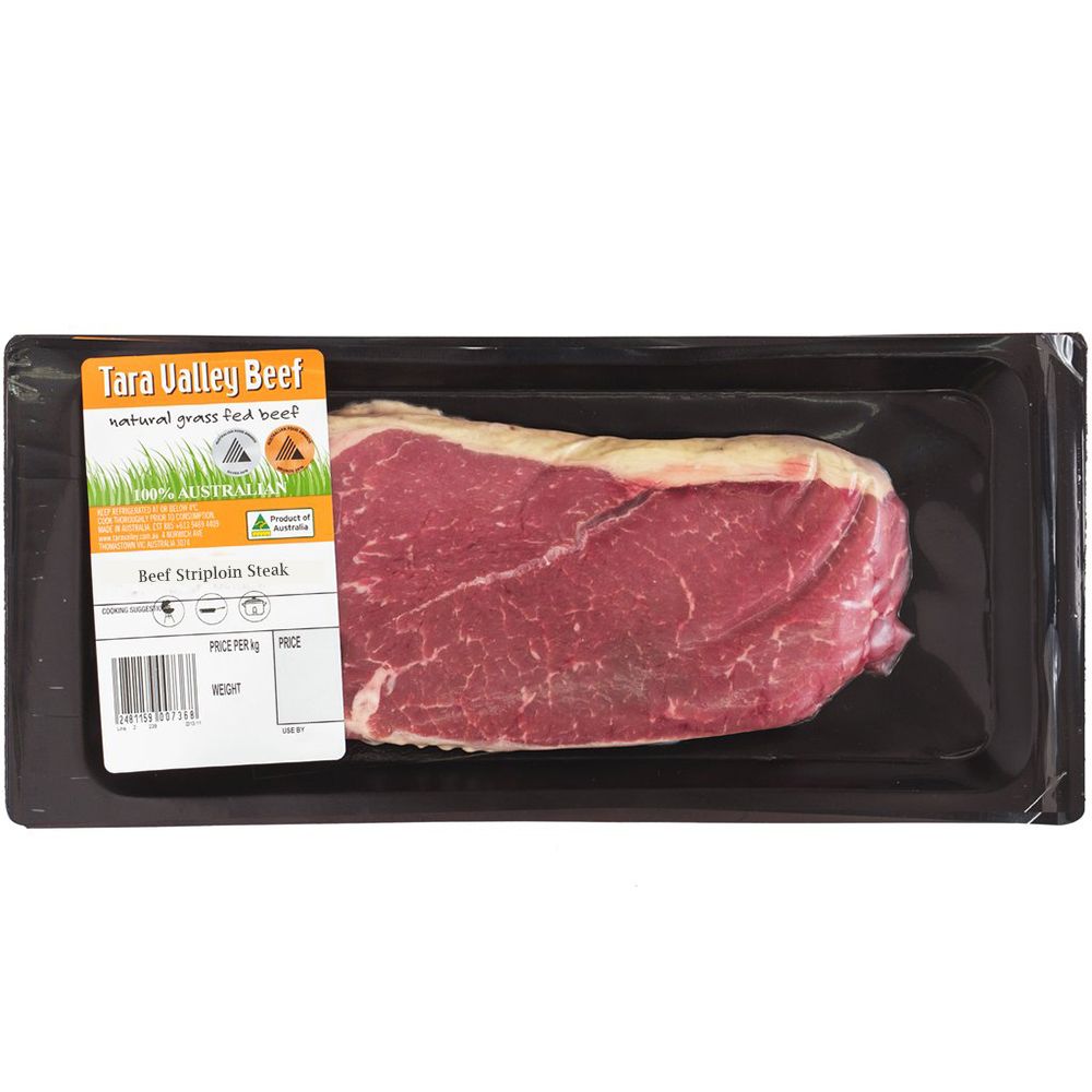 Frozen Boneless Beef Striploin Tara Valley 400G- 