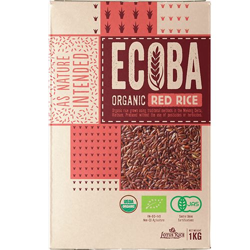 Organic Red Grain Rice Ecoba 1Kg- Org Red Grain Rice Ecoba 1Kg