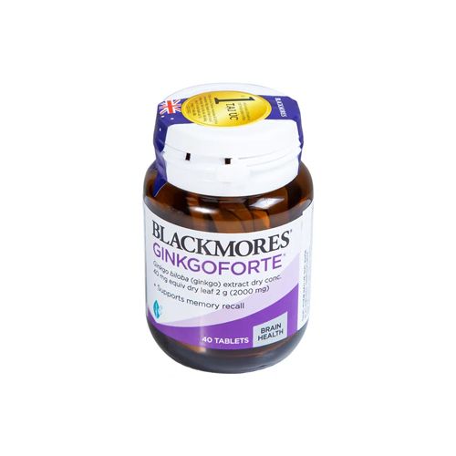Viên Uống Hỗ Trợ Tăng Tuần Hoàn Não Ginkoforte Blackmores 40V-