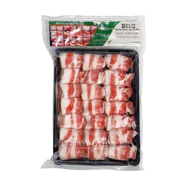 Ba Rọi Cuộn Đông Lạnh Iberico 300G