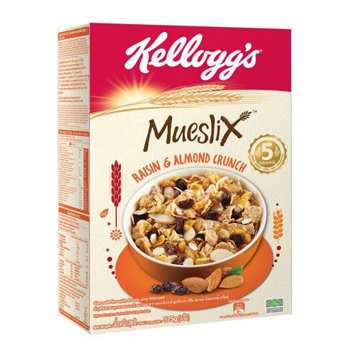 Mueslix Raisin And Almond Cereal Kelloggs 355G- Mueslix Raisin And Almond Cereal Kelloggs 355G