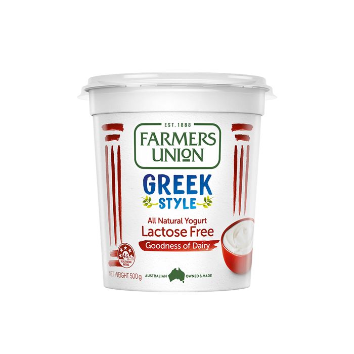 Greek Style Yogurt Lactose Free Farmers Union 500G- 