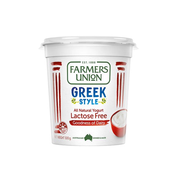 Sữa Chua Kiểu Hy Lạp Không Lactose Farmers Union 500G