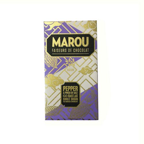 Chocolate Đăk Lắk 66% Và Muối Tiêu Marou 24G- Chocolate Đăk Lắk 66% Và Muối Tiêu Marou 24G