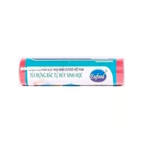 Túi Rác Tự Hủy Sinh Học Màu Đỏ Eufood 44*56Cm*25Cai