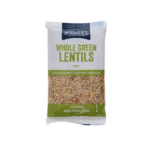 Whole Green Lentil Mckenzies 375G- Whole Green Lentil Mckenzies 375G