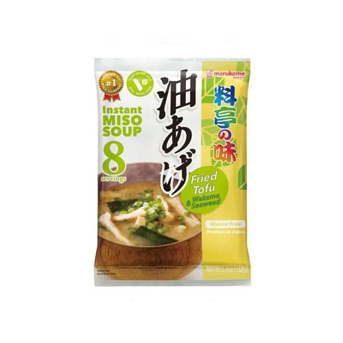 Instant Miso Soup Wakame Seaweed Fried Tofu Marukome 152G-