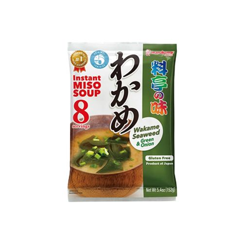 Instant Miso Soup Wakame Seaweed Marukome 152G-