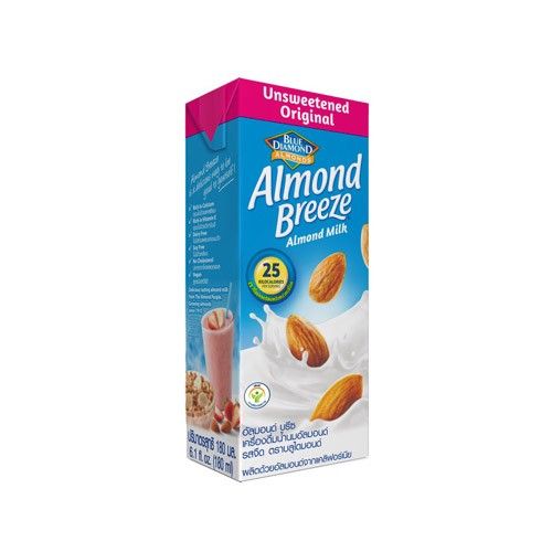 Sữa Hạnh Nhân Nguyên Chất Không Đường Blue Diamond 180Ml