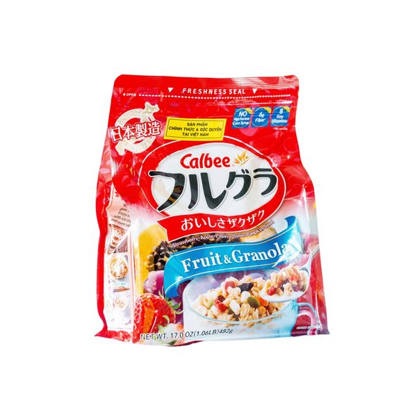 Ngũ Cốc Trái Cây Vị Truyền Thống Calbee 482G