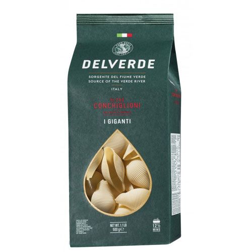 Nui Hình Con Sò Conchiglioni I Giganti Delverde 500G- Nui Hình Con Sò Conchiglioni I Giganti Delverde 500G