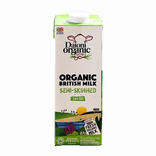 Organic Semi Skimmed Milk 1.6% Daioni 1L-