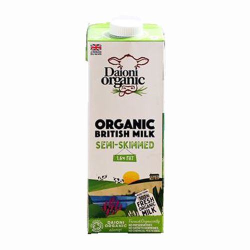 Organic Semi Skimmed Milk 1.6% Daioni 1L- 