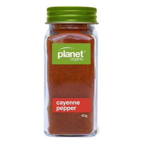 Organic Ground Cayenne Pepper Planet Organic 40G- Org Ground Cayenne Pepper Planet Organic 40G