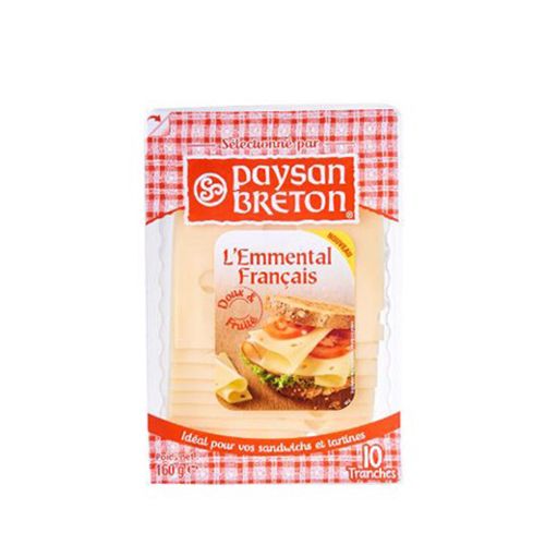 Le Emmental Cheese Slices Paysan Breton 160G- Le Emmental Cheese Slices Paysan Breton 160G