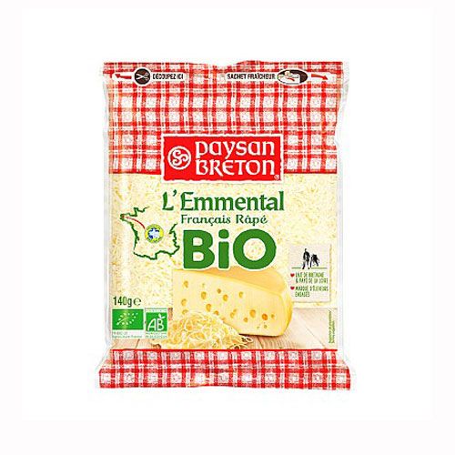Organic Shredded Emmental Paysan Breton 140G- 
