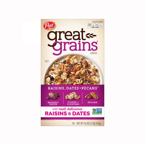 Great Grain Raisins, Dates, Pecans Cereal Post 453G- Great Grain Raisins, Dates, Pecans Cereal Post 453G