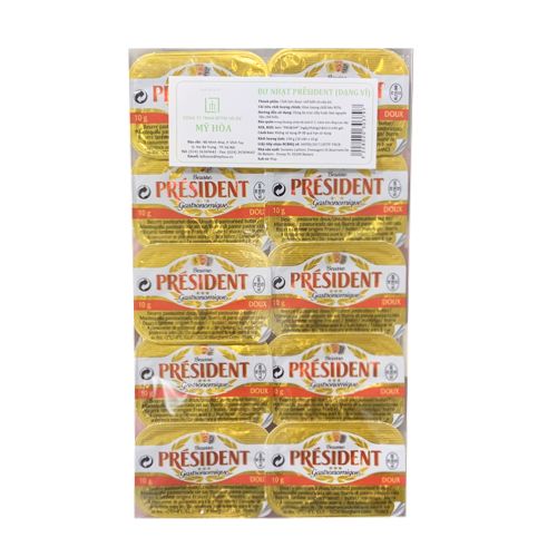 Unsalted Butter President 10X10G-