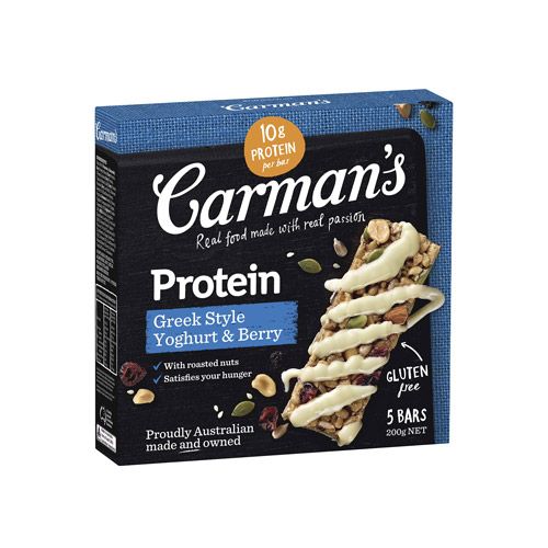 Thanh Protein Vị Sữa Chua Hy Lạp & Trái Mọng Carman's 200G