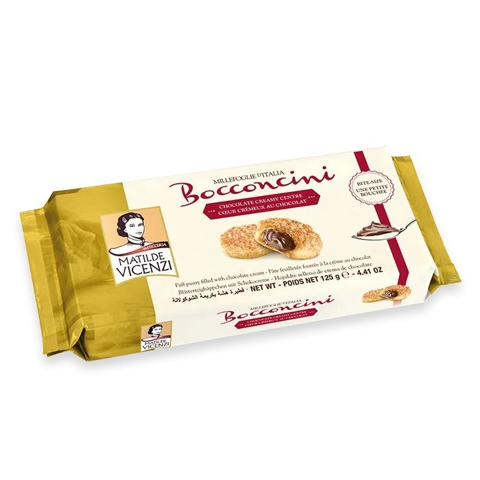 Bocconcini Puff Pastry Filled With Chocolate Cream M. Ditalia 125G- 