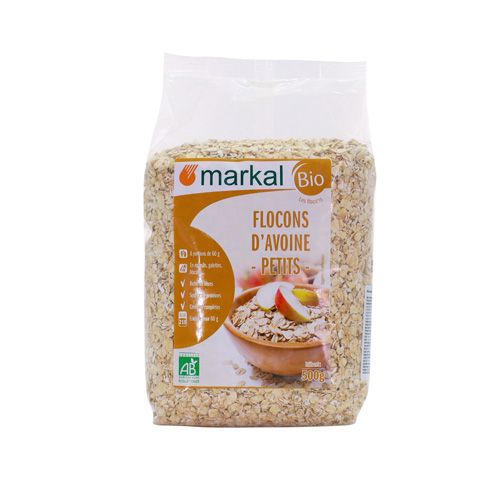 Organic Rolled Wholegrain Oats Markal 500G- Org Rolled Wholegrain Oats Markal 500G