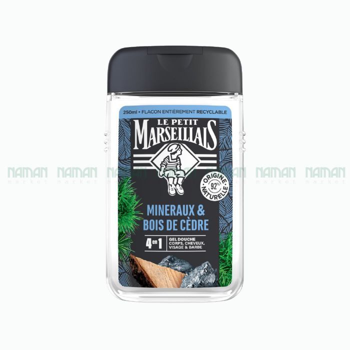 Org Shower Gel For Man Geminerals Cedarwood Le Petit Marseillais 250ml-