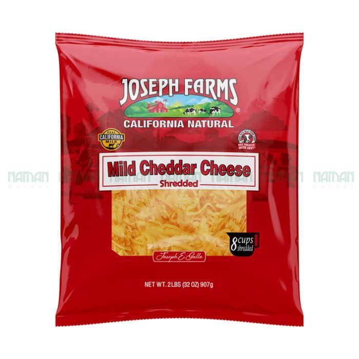 Phô Mai Cheddar Bào Sợi Josephs Farm 454g-