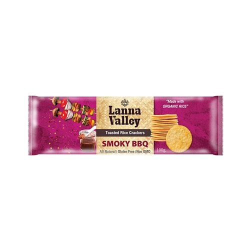 Bánh Gạo Vị Bbq Hữu Cơ Lanna Valley 100G