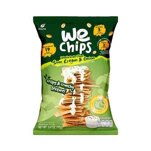 Snack Ngũ Cốc Nguyên Cám Vị Kem Chua Hành Tây We Chips 70G- 