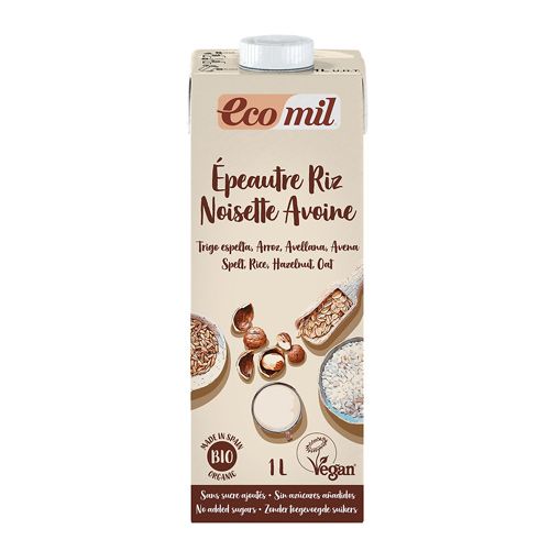 Sữa Gạo Lúa Mì Yến Mạch Và Hạt Phỉ Ecomil 1L