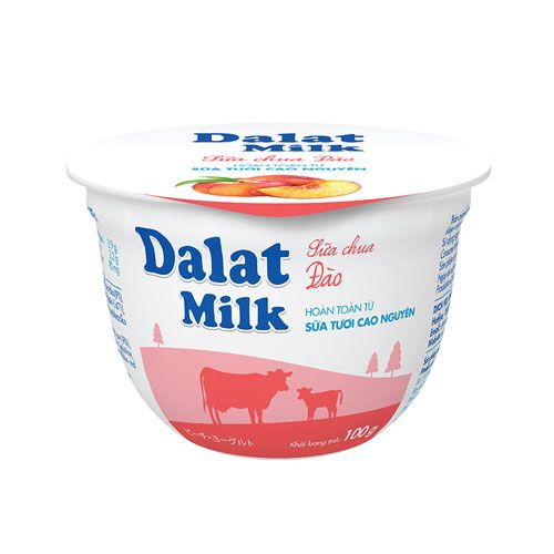Sữa Chua Tươi Hương Đào Dalat Milk 100G