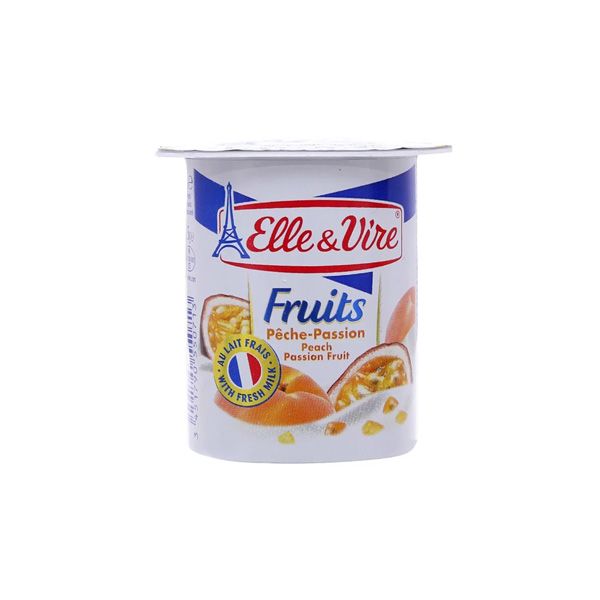 Sữa Chua Vị Đào & Chanh Dây Elle& Vire 125G