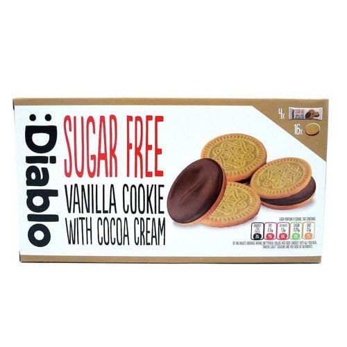 Sugar Free Vanilla Cookie With Cocoa Cream Diablo 176G- 