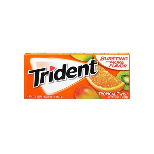 Kẹo Cao Su Hương Trái Cây Nhiệt Đới Trident 14 Miếng-