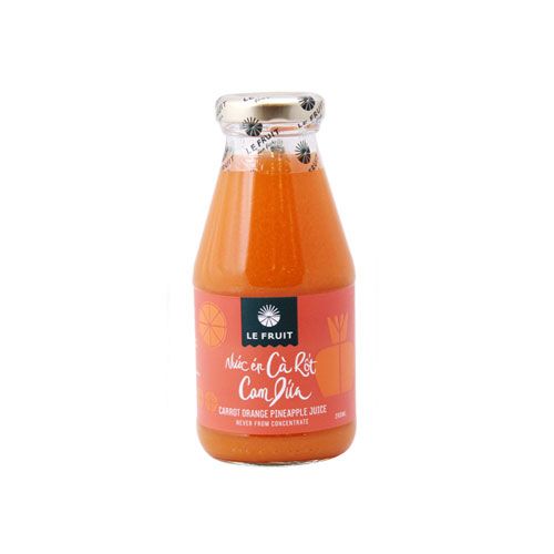 Nước Ép Cà Rốt, Cam, Thơm Le Fruit 250Ml- Nước Ép Cà Rốt, Cam, Thơm Le Fruit 250Ml