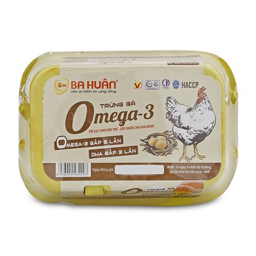 Trứng Gà Omega 3 Ba Huân 6 Trứng /Hộp- Trứng Gà Omega 3 Ba Huân 6Cái/Hộp