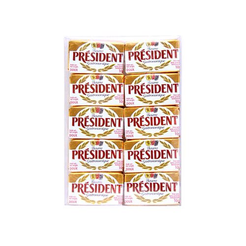 Bơ Lạt President 10X10G- Bơ President Packed 100G