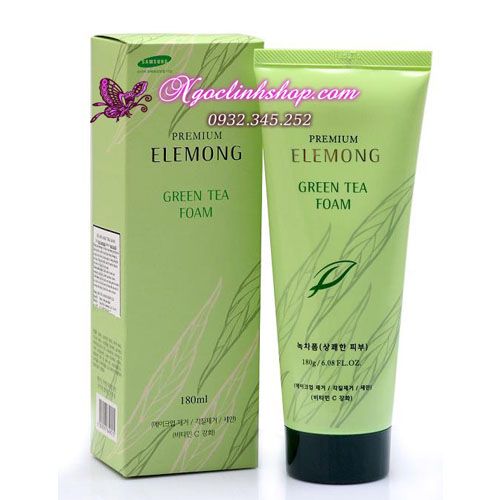 Sữa rửa mặt trà xanh Elemong Green Tea Foam