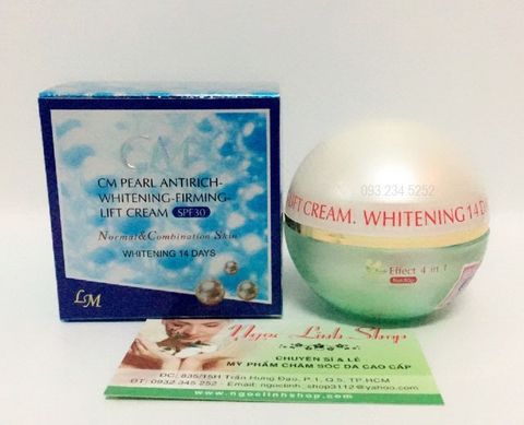 Kem dưỡng trắng da CM ngọc trai Pearl Antirich Whitening Firming Lift Cream