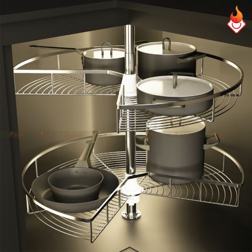 Bộ rổ góc xoay 270 độ Cucina - Mezzo, mạ chrome