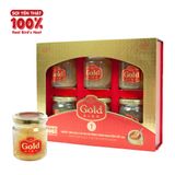 Gold - Nước Yến Sào Nguyên Tổ Chưng Đường Phèn - Hộp quà 6 hũ *190g